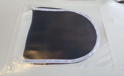 36 inch Clear Zipper Door Installed on Shrink Wrap Cover